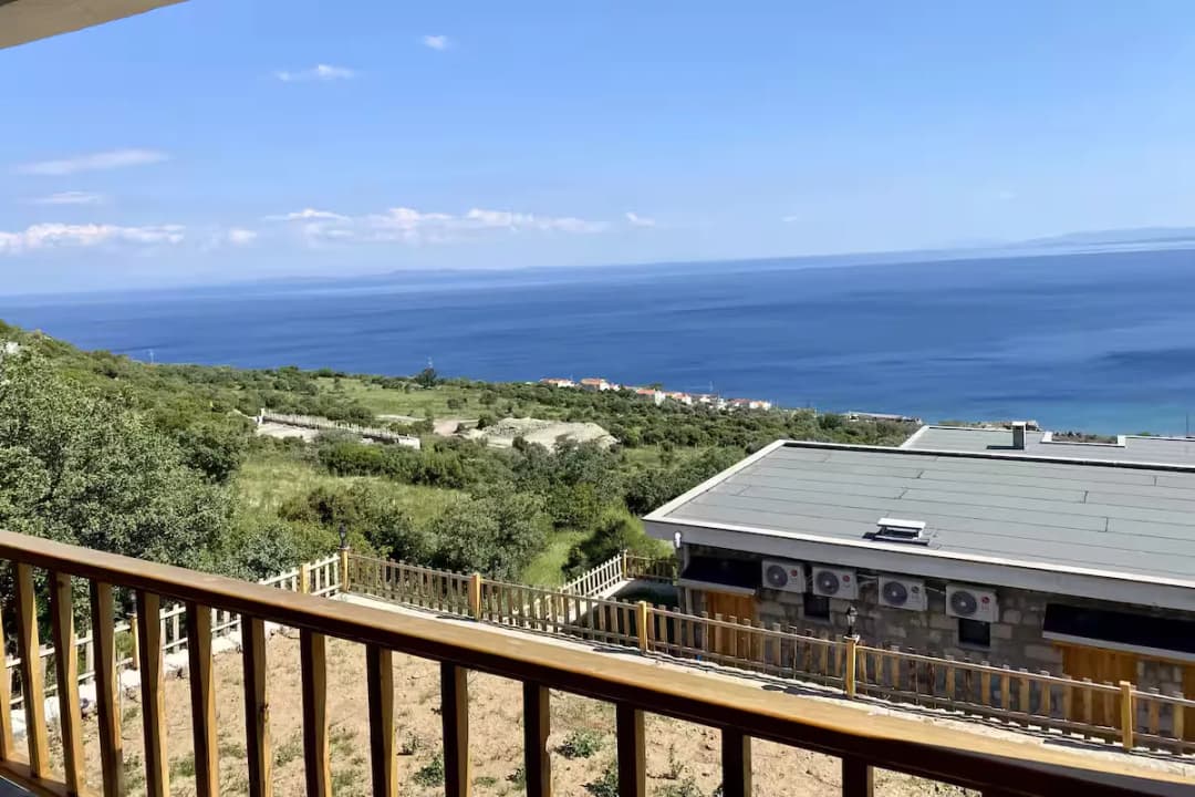 Deluxe Tam Deniz Manzaralı oda - balkon ve deniz manzarası
